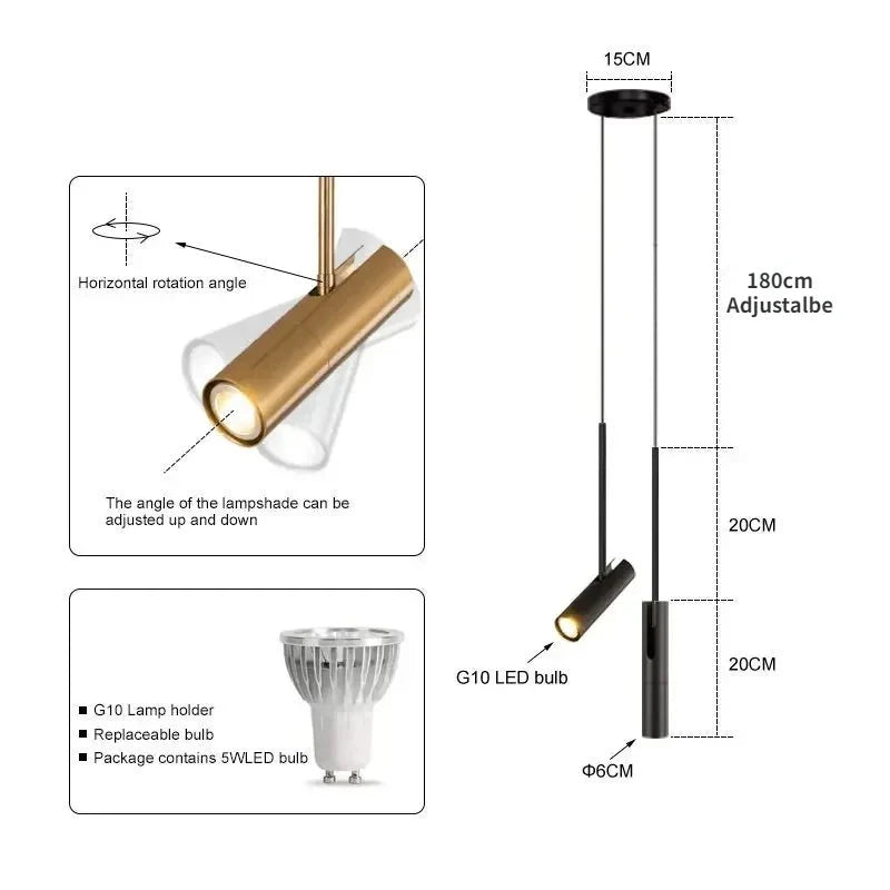 Flare LED Pendant Lamps Adjustable