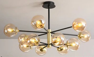 Lilly Modern Glass Ball Led Ceiling Chandelier