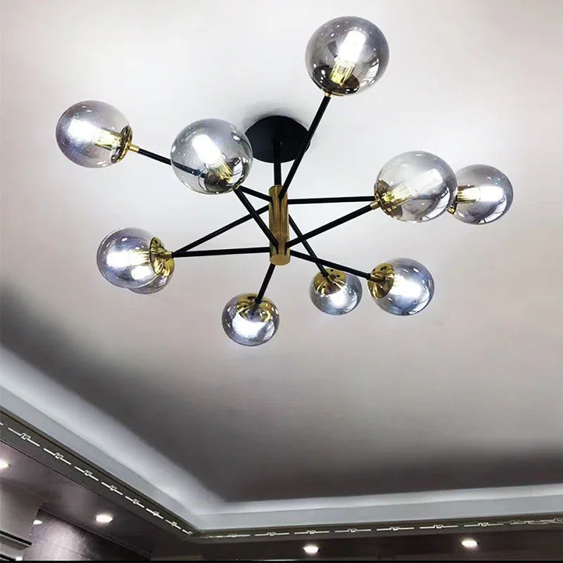 Lilly Modern Glass Ball Led Ceiling Chandelier