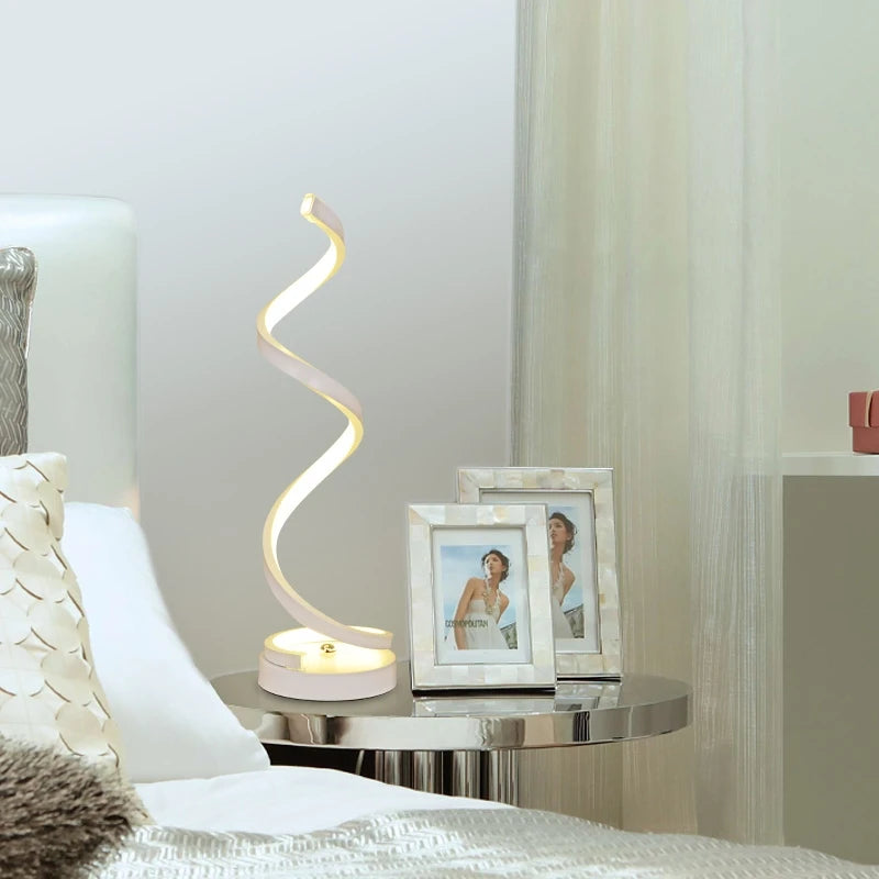 Serpentine Spiral Dimmable LED Table Lamp