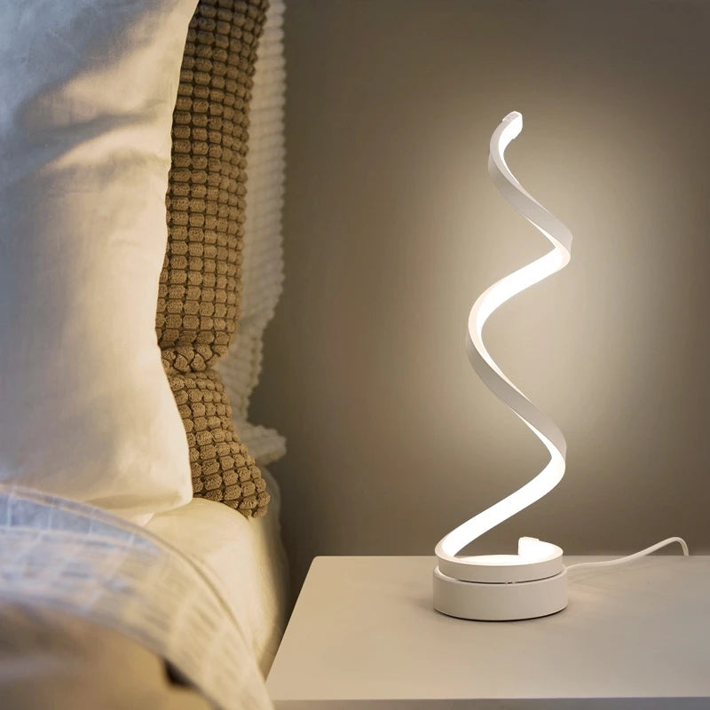 Serpentine Spiral Dimmable LED Table Lamp