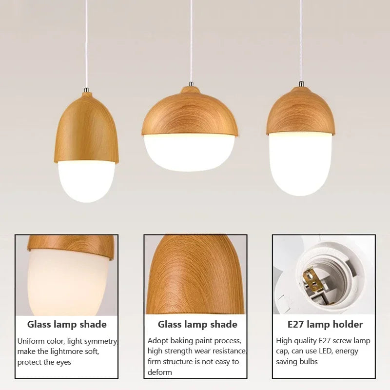 Macadamia - Nordic Wood Pendant Light