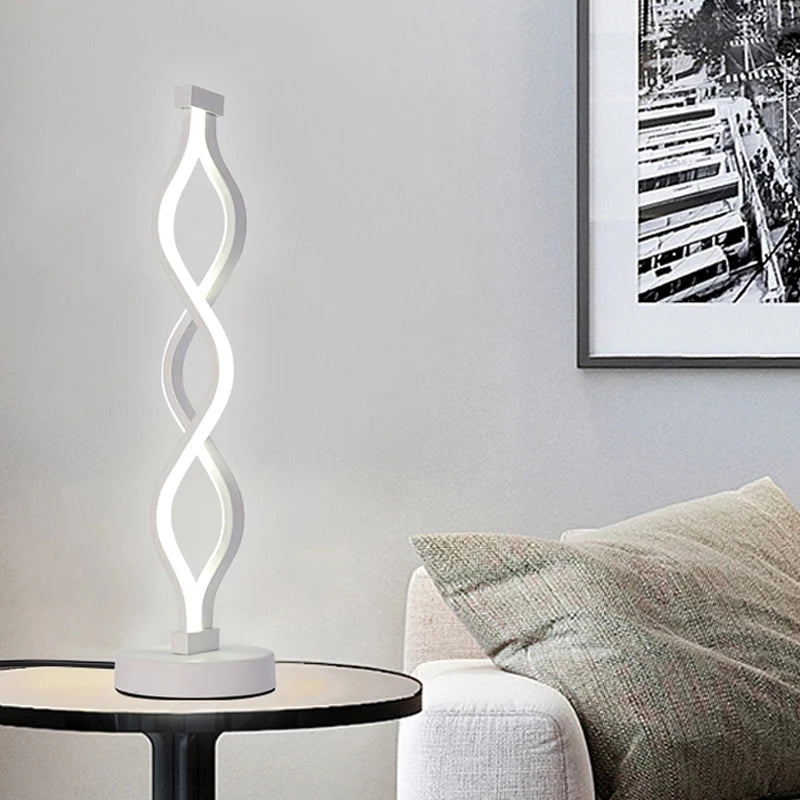 Serpentine Spiral Dimmable LED Table Lamp