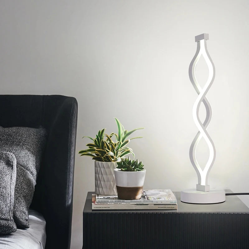 Serpentine Spiral Dimmable LED Table Lamp