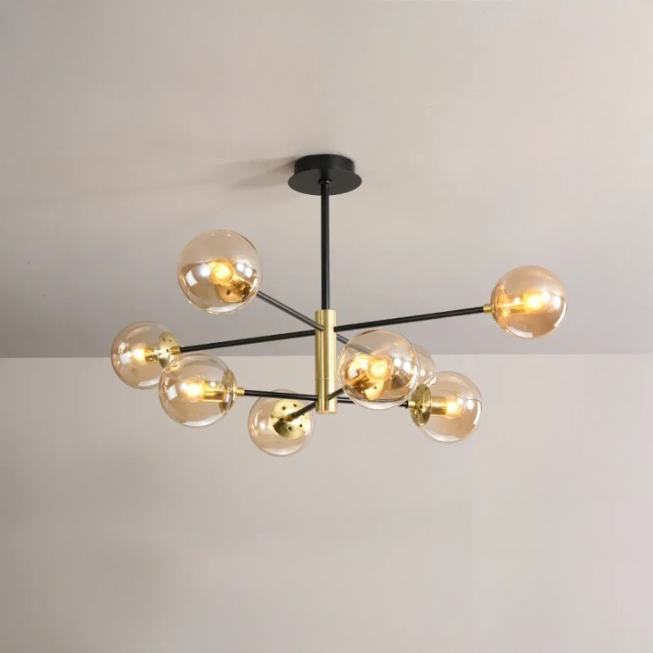 Lilly Modern Glass Ball Led Ceiling Chandelier