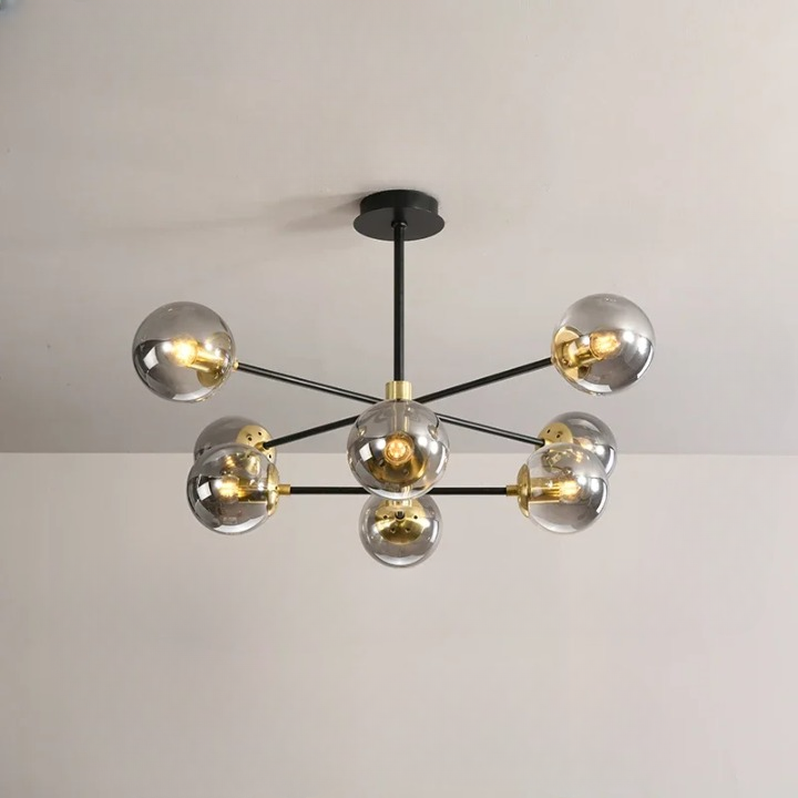 Lilly Modern Glass Ball Led Ceiling Chandelier